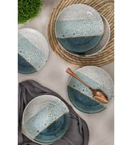 Renkli 18 cm 6'lı yemek tabağı seti şık ve kullanışlı tasarım