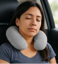 Peluş U Tipi Boyun Yastığı Yumuşak ve Ergonomik Seyahat Konforu (Gri)