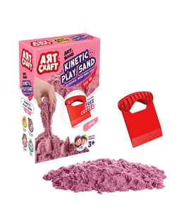 Art Sand Aksesuarlı Pembe Oyun Kumu 500 Gr. - Kinetik Kum Seti - Natural Kum - Doğal Kum