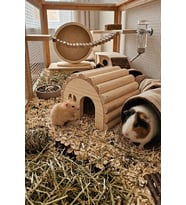 Hamster Evi Doğal Ahşap El Yapımı Hamster Yuvası