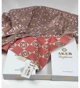 Bosphorus Çift Taraflı İpek Twill Eşarp 89147112