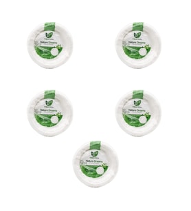 Roll-Up Nature Ekolojik Karton Kağıt Parti Tek Kullanımlık Tabak - 18 Cm. - 50 Adetlik 5 Paket