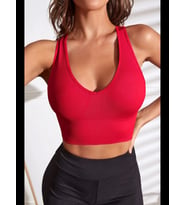 Fantezia Night Kadın Kırmızı Derin Göğüs Dekolteli Şık Crop Top Bluz
