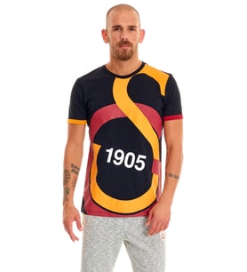 Galatasaray Orijinal Lisanslı Unisex Siyah Arma T-Shirt