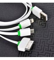 Lexroo High Speed 3 in 1 Lightning Micro Type-C Usb Kablo - Beyaz