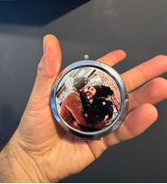 Kişiye özel Fotoğraflı Metal büyüteçli cep aynası