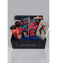 DEKOMUS ÖZEL KUTULU LİSANSLI SPIDERMAN KIRTASİYE SETİ PİPETLİ BARDAK,RESİM DEFTERİ,KURŞUN KALEM,SİLGİ VE KALEMTRAŞ