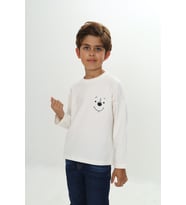 Toontoy Erkek Çocuk Baskılı Tişört (Ekru)
