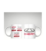 Applucky Chery Logo Tarihçesi Baskı Kupa Bardak (Beyaz)