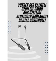 Kablolu Kulak İçi Bluetooth Kulaklık 60 Saat ANC Özellikli Boyun Bantlı