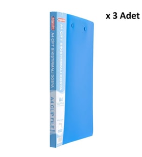 Bigpoint Çift Sıkıştırmalı Dosya A4 Mat Mavi x 3 Adet