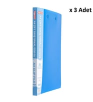 Bigpoint Çift Sıkıştırmalı Dosya A4 Mat Mavi x 3 Adet