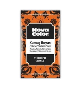 Turuncu Kumaş Boyası Toz 12 gr 1 Adet Nova Color Toz Kumaş Boyası Turuncu Kot Pantalon Gömlek Tişört Tekstil Kumaş Boyası 1 Adet