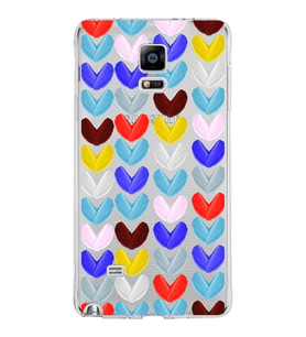 PrintiFy Samsung Galaxy Note 4 ile Uyumlu 1mm Slim Fit Water Color 1 Baskılı Şeffaf  Kılıf