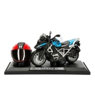 BMW Motosiklet Kask Figürlü 1:14 Ölçek Mavi