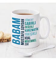 Kişiye Özel İsme Özel BABAM Kupa Bardak