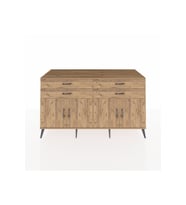 Kronos Konsol 2 Raflı 4 Çekmeceli 8 Kapaklı 176x59x99 Çam-Çam