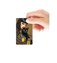 Mısırlı Kedi Mitolojik Temalı Parlak Kredi/Banka Kart Kaplama Sticker