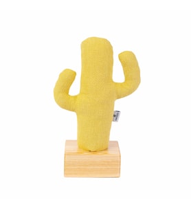 Kayigo Cactus Lavanta Dolgulu Gri Notluk / Ahşap - Sarı