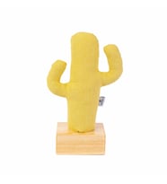 Kayigo Cactus Lavanta Dolgulu Gri Notluk / Ahşap - Sarı