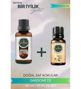 Çikolata 30 ML + Vanilya 10 ML ( Oda Kokusu Aroma Terapi Buhurdanlık / Difüzör Yağı ) Set 2 Adet