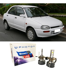 Mazda 121 Led Xenon Uzun + Kısa Far Ampulü H4 Mono Yeni Seri Beyaz