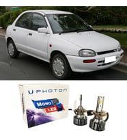 Mazda 121 Led Xenon Uzun + Kısa Far Ampulü H4 Mono Yeni Seri Beyaz
