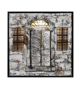 e38 EL İŞÇİLİĞİ IŞIKLI AHŞAP BOYAMA DEKOR 25*25*4 cm - 5741 (Karışık)