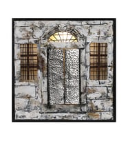 e38 EL İŞÇİLİĞİ IŞIKLI AHŞAP BOYAMA DEKOR 25*25*4 cm - 5741 (Karışık)