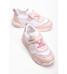 Şiringenç Ortopedik Kız Çocuk Spor Ayakkabı Pembe Cırtlı Anorak Malzeme