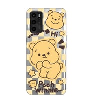 Oppo A16 Uyumlu Winnie The Pooh Desenli Şeffaf Telefon Kılıfı