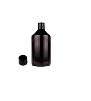 500ml pet kahverengi düz kapaklı şişe, 12 adet, plastik şişe, esans şişesi, medikal şişe, kozmetik şişe, ecza şişesi
