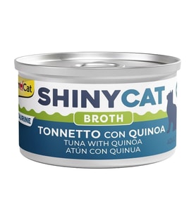 GimCat Shinycat Broth Sos İçinde Ton Balıklı ve Kinoalı Kedi Konservesi 70gr