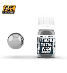 AK 477 30 ml. Krom Rengi, Xtreme Metal Serisi Model Boyası