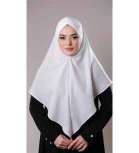 Krem Pratik Hazır Geçmeli Tesettür Eşarp Pamuk Caz Kumaş Tek Katlı Çapraz Hijab 2305_40