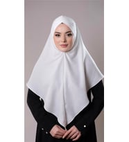 Krem Pratik Hazır Geçmeli Tesettür Eşarp Pamuk Caz Kumaş Tek Katlı Çapraz Hijab 2305_40