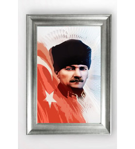 Gümüş Çerçeveli Atatürk Tablo a545