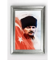 Gümüş Çerçeveli Atatürk Tablo a545