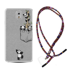 Samsung Note 3 4 5 8 9 20 Ultra 10 Lite Kılıf Boyun Asklı Rasta Silikon Pandalar 1798