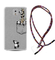 Samsung Note 3 4 5 8 9 20 Ultra 10 Lite Kılıf Boyun Asklı Rasta Silikon Pandalar 1798