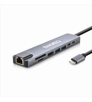 ENKADO EKD-TP42 Type-C to To HDMI 2PD 2 USB 2.0 HDMI 4K + SD/TF Ethernet 100mbs Mult - SSSSSS6656-5