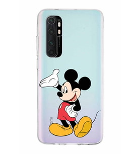 Xiaomi Mi Note 10 Lite Uyumlu Kapak Mickey Mouse Tasarımlı Şeffaf Silikon Kılıf
