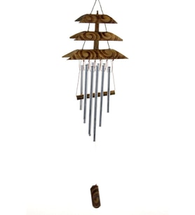 Northcity Bambu Metal Çanlı Rüzgar Çanı Repot-4 – Bahçe ve Terast Doğal Ses