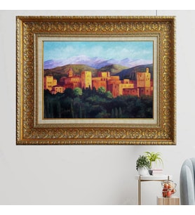 Altın Çerçeveli Paspartulu Tablo v15 (Gold)