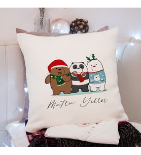 Wee Bears & Yılbaşı & Mutlu Yıllar Tasarımlı Yastık