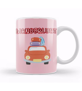 funny Travel gift design lover Trippin Wanderlust Journey Adventurer Vacation Kupa Bardak Porselen