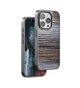 Northcity iPhone 15 Pro ile Uyumlu Wave Kapak - Sarı Suni Deri Kamera Korumalı Şık Kılıf