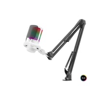Rgb Mikrofon Seti Boom Mikrofon Kolu Type-C 192Khz 24Bit Beyaz ME6S35W