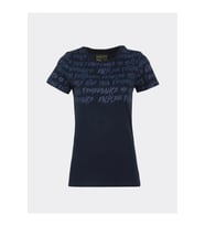 Fenerbahçe Lisanslı Kadın Tribün Pattern T-Shirt (Lacivert)