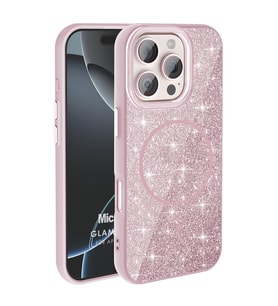 Microsonic Apple iPhone 16 Pro Kılıf GlamGrip Luxe Pembe (Pembe)